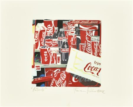 Francesco Rubino COCA-COLA serigrafia su carta, cm 33,5x40,5; es. retouche'...