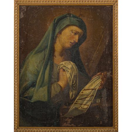 SCUOLA SICILIANA XVIII SECOLO, Mater Dolorosa, Olio su tela