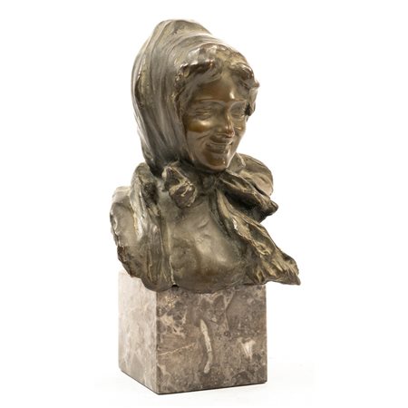 ANTONIO UGO, 
Scultura in bronzo "Mezzobusto femminile"