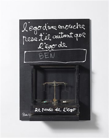 BEN VAUTIER
L'ego d'une mouche pese t'il autant que l'ego de... - Le poids de l'ego, 2007