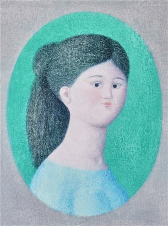 Antonio Bueno "Ragazza bruna" 1973
olio su faesite
cm 40x30
Firmato in alto a de