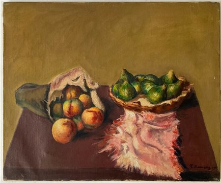 Piero Marussig "Natura morta con frutta" 1937
olio su tela
cm 50x60
Firmato e da