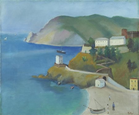 Umberto Lilloni "Monterosso" 1930
olio su tela
cm 75x90,5
Firmato in basso a des