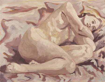 CARLO LEVI "Nudo" 1937olio su telacm 69,5x89Firmato in basso a sinistraFirma