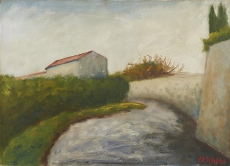 Ottone Rosai "Strada di periferia" 1954
olio su tela
cm 51x70,5
Firmato in basso