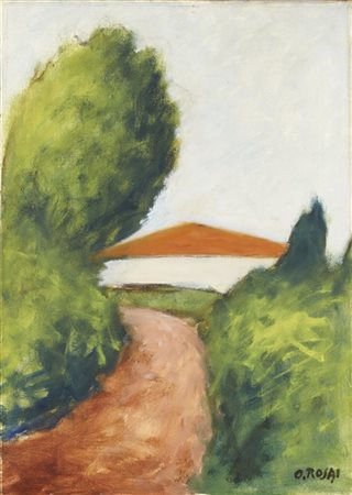 Ottone Rosai "Strada di campagna" 1956
olio su tela
cm 70,3x50
Firmato in basso