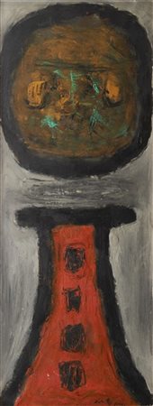 Chin Hsiao "Pittura" 1959
olio su tela
cm 119x46
Firmato e datato 1959 in basso