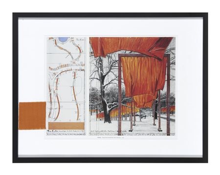 Christo "The Gates, Project for Central Park, New York" 2004
litografia offset e