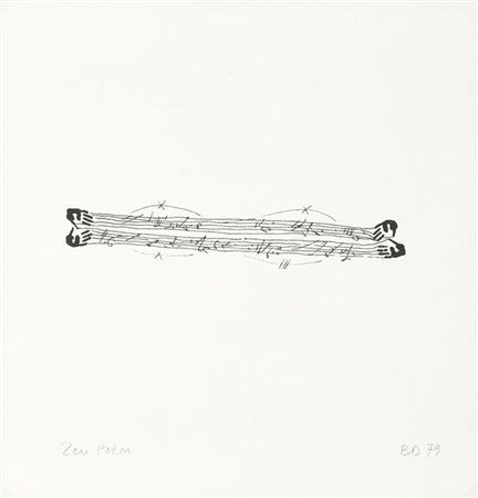 BETTY DANON "Zen Poem" 1979  stampa su carta  (pezzo unico)