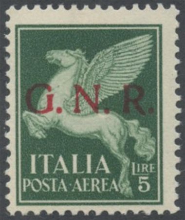 1944, G.N.R. Posta Aerea N.123 nuovo con gomma, MNH. Firmato Oliva.