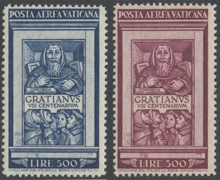 1951, Graziano N.A20/A21 novi con gomma MNH. Cert Sollami.