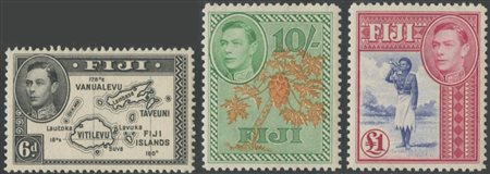 Fiji, 1938 N.249/266b serie incompleta, presenti i valori principali MH....