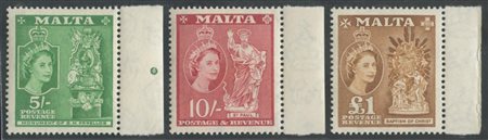 Malta, 1956 N.266/282 MNH. Ottima qualità.