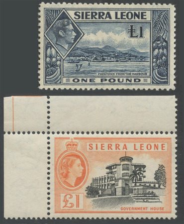 Sierra Leone, 1938 N.188/200 (MH), N.210/222 (MNH). Tutti di ottima qualità,...