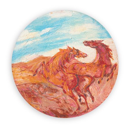 ALIGI SASSU (1912-2000) - Due cavalli rossi, 1962