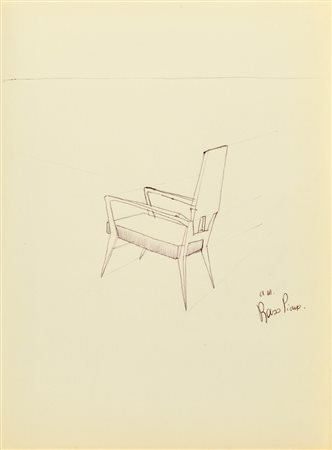 PIANO RENZO (1937-) Cartella di 12 disegni 1960 biro su carta 10 disegni cm...