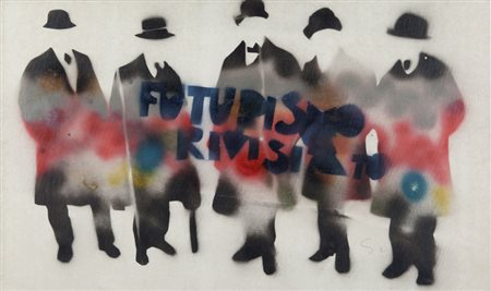 MARIO SCHIFANO (1934-1998) Futurismo rivisitato seconda meta'anni Settanta...