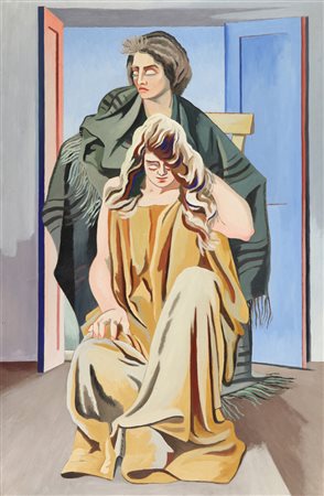 ALBERTO MAGNELLI (1888-1971) Due donne 1924-1928 olio su tela cm 140x93...