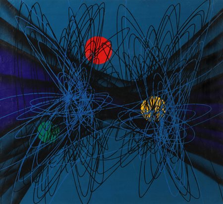 ROBERTO CRIPPA (1921-1972) Spirali olio su tela cm 50x60 firmato e datato sul...
