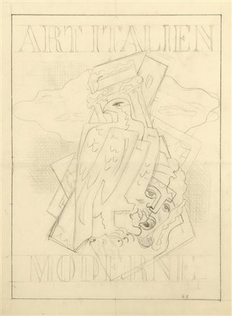 GINO SEVERINI (1883-1966) Art Italien Moderne, studio per la copertina 1930...