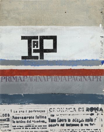 PINO PASCALI (1935-1968) Prima pagina 1965 tempera, cera e inchiostro...
