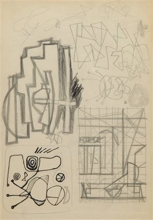 ATANASIO SOLDATI (1896-1953) Senza titolo china e matita su carta cm 22x15,5...
