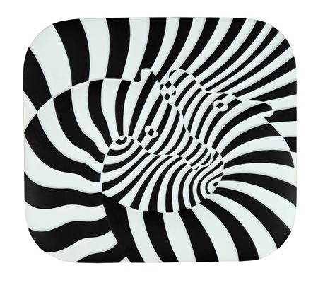 VICTOR VASARELY (1906-1997) Le zebre 1977 porcellana Rosenthal (Germania) cm...