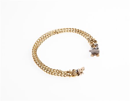  
Pomellato - bracciale doppio in oro e brillanti 
 cm 18,5