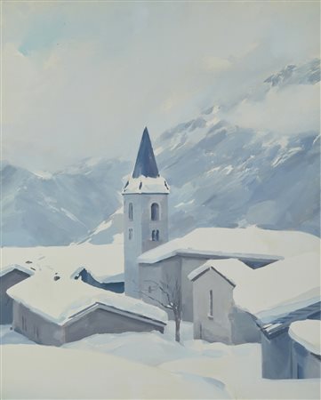 CONCA LUCA (n. 1974) - Paesino sotto la neve.