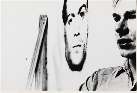 MARIO SCHIFANO (1934-1998) Andy Warhol anni `60 stampa ai sali d'argento -...