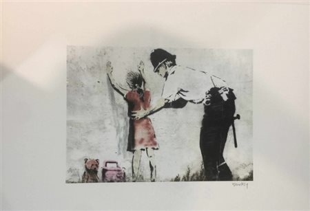 BANKSY, The Policeman Searches the Girl