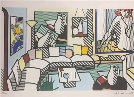 ROY LICHTENSTEIN, Interno Con Nudo