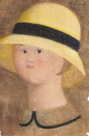 Antonio Bueno, Ragazza con cappello giallo, 1983