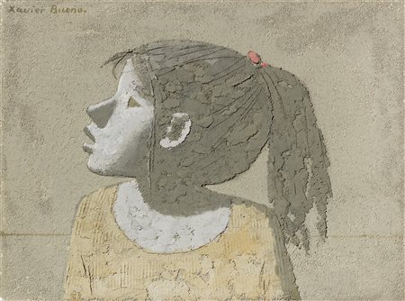 Xavier Bueno, Bambina di profilo con coda, 1970