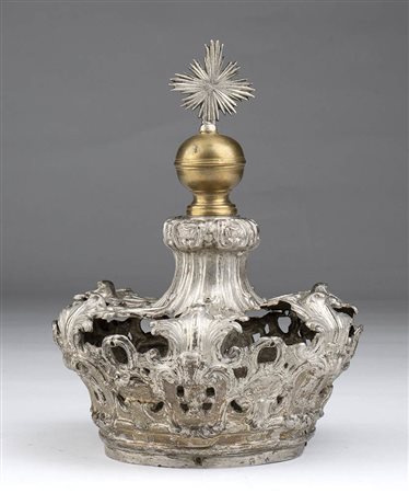 Corona in argento - probabilmente Napoli, metà XIX secolo