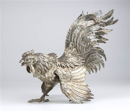 Gallo italiano in argento - XX secolo