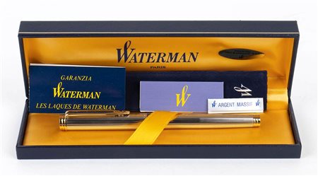 WATERMAN: penna stilografica in argento, pennino in oro 18k