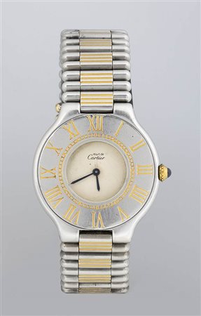 CARTIER 21 Must de Cartier: orologio da polso lady in acciaio ref. 9010 - anni '90 