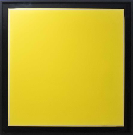 Jorrit Tornquist Yellow bordered white, 2018 acrilico su tela cm 100x100...