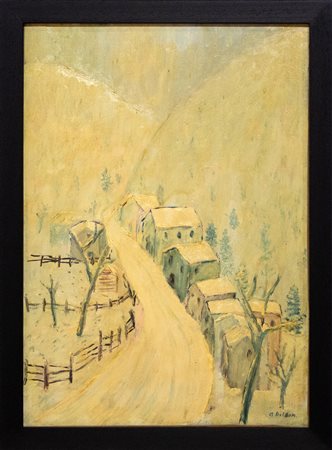 Angelo Del Bon Nevicata, 1948 olio su tela cm 70x50 Opera registrata presso...