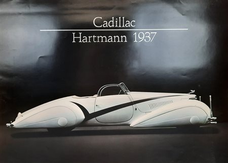 CADILLAC HARTMANN 1937 poster, cm 59,5x80