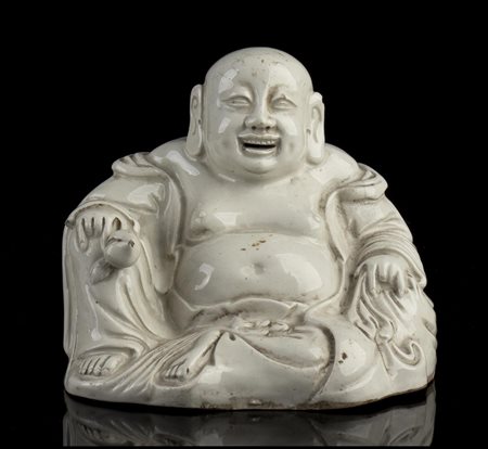 BUDAI IN PORCELLANA 'BLANC DE CHINE'
Cina, dinastia Qing