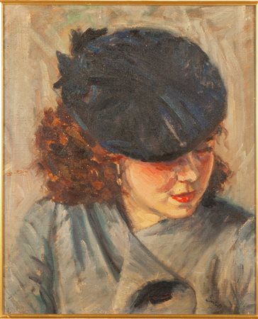 Amerigo Bartoli Natinguerra (Terni, 1890 - Roma, 1971) Ritratto di ragazza...