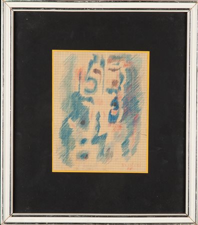 ENZO BRUNORI (Perugia, 1924 - Roma, 1993) Senza titolo 1958 Pastelli su carta...