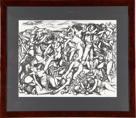 Renato Guttuso (Bagheria, 1911 - Roma, 1987) Vespri Siciliani 1975 Litografia...