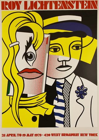 MANIFESTO ROY LICHTENSTEIN stampa offset, cm 93x67 Riproduzione del...