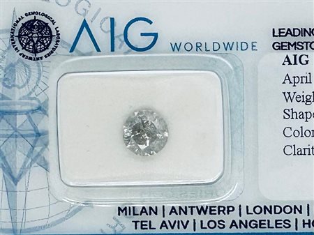 DIAMANTE 1,05 CT COLORE J - PUREZZA I3 - TAGLIO BRILLANTE - CERTIFICATO AIG -...