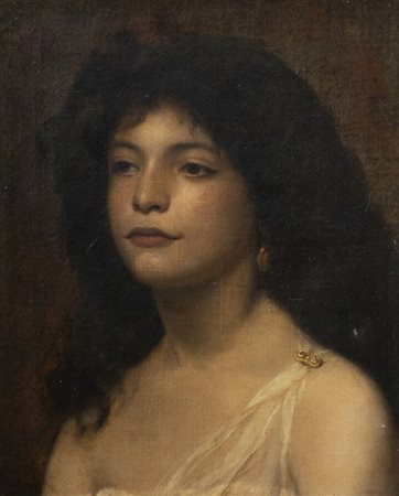 PITTORE ANONIMO<BR>"Ritratto femminile" XIX secolo