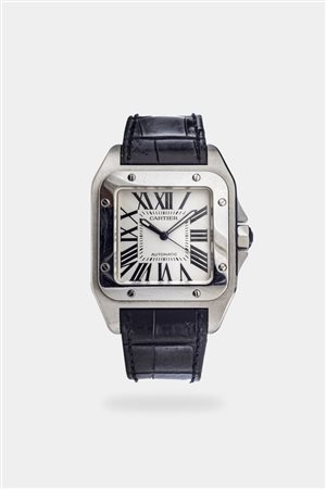 CARTIER<BR>Mod. “Santos 100 XL”, ref. 2656, anno 2005