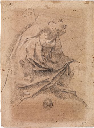 Bononi, Carlo(Ferrara 1569 - 1632)STUDIO PER SANTO ADORANTEMatita nera su...